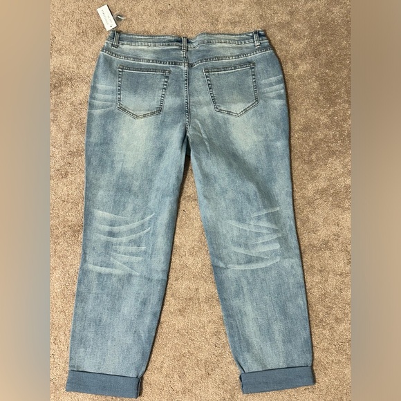 AZI patchwork cropped jeans BRAND NEW - Picture 2 of 6